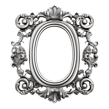 Vintage picture frame, luxury photo frame, png