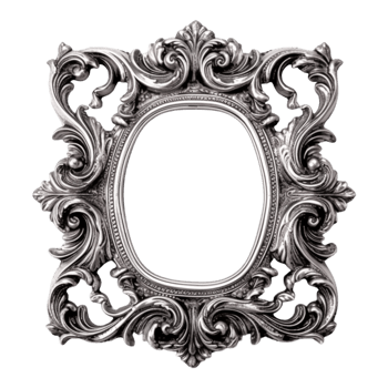 Vintage picture frame, luxury photo frame, png