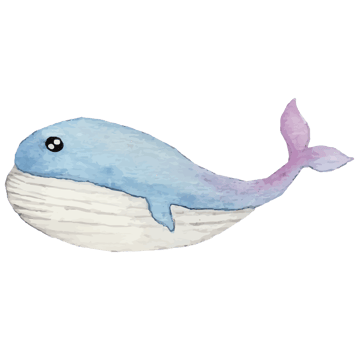 Whale Under The Sea Clip art Element Transparent Background png