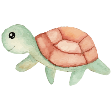 Turtle Under The Sea Clip art Element Transparent Background png