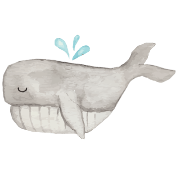 Whale Under The Sea Clip art Element Transparent Background png