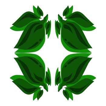 Illustration of a green leaf vector