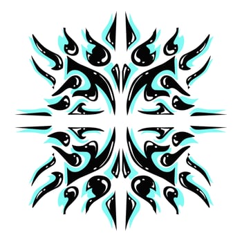 Black tribal image illustration vector