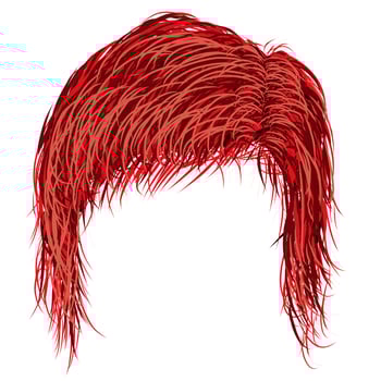 Illustration of a red hair style for men vector