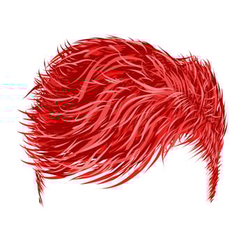 Illustration of a red hair style for men vector