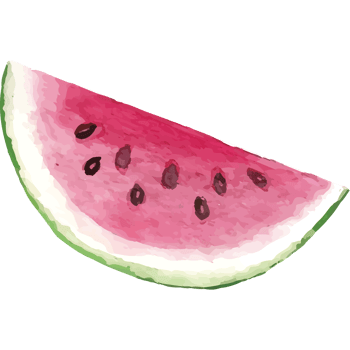 Watermelon Piece With Bite Clip art Element Transparent Background png