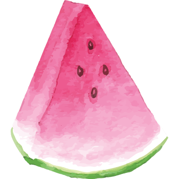 Watermelon Piece With Bite Clip art Element Transparent Background png