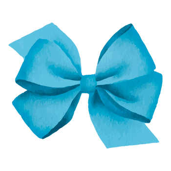 Blue Ribbon Color Bows Isolated on Transparent Background png