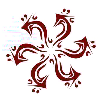 Maroon color tribal design illustration vector