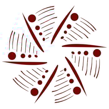 Maroon color tribal design illustration vector