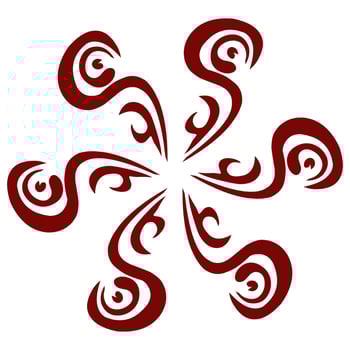 Maroon color tribal design illustration vector