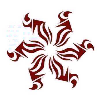 Maroon color tribal design illustration vector