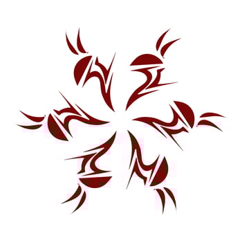 Maroon color tribal design illustration vector