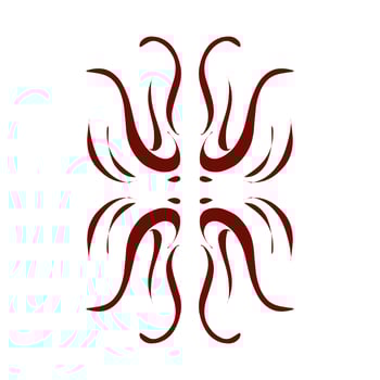 Maroon color tribal design illustration vector