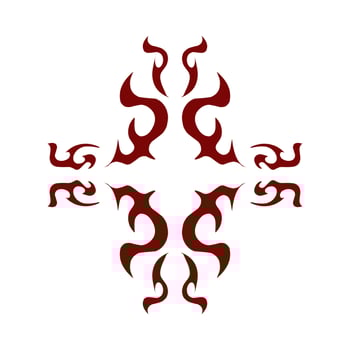Maroon color tribal design illustration. Perfect for tattoos, stickers, icons, logos, hats, wallpaper elements vector