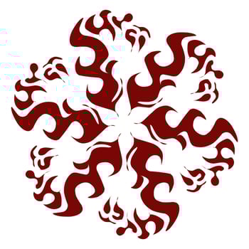 Maroon color tribal design illustration. Perfect for tattoos, stickers, icons, logos, hats, wallpaper elements vector