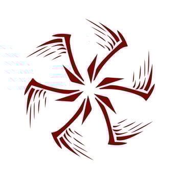 Maroon color tribal design illustration. Perfect for tattoos, stickers, icons, logos, hats, wallpaper elements vector