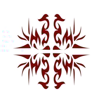 Maroon color tribal design illustration. Perfect for tattoos, stickers, icons, logos, hats, wallpaper elements vector