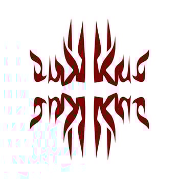 Maroon color tribal design illustration. Perfect for tattoos, stickers, icons, logos, hats, wallpaper elements vector