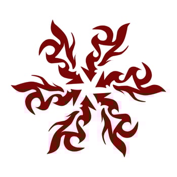 Maroon color tribal design illustration. Perfect for tattoos, stickers, icons, logos, hats, wallpaper elements vector
