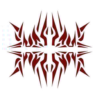 Maroon color tribal design illustration. Perfect for tattoos, stickers, icons, logos, hats, wallpaper elements vector
