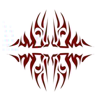 Maroon color tribal design illustration. Perfect for tattoos, stickers, icons, logos, hats, wallpaper elements vector