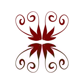 Maroon color tribal design illustration vector