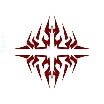 Maroon color tribal design illustration vector