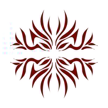 Maroon color tribal design illustration vector