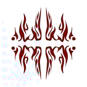 Maroon color tribal design illustration vector