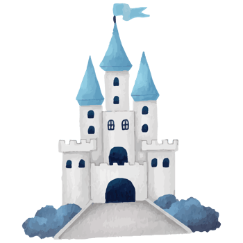 Castle Tower Old ancient gothic tower fortress or fairy citadel Clip art Element Transparent Background png