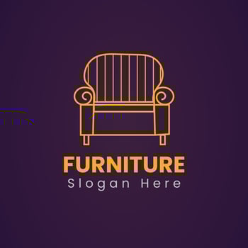 Elegant creative design furniture logo vector