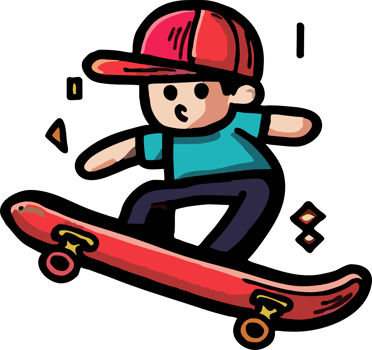 skateboarding png graphic clipart design