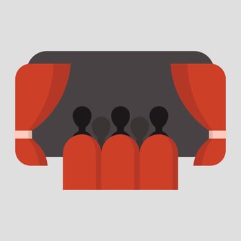 Cinema Audience, Isolated Background. vector