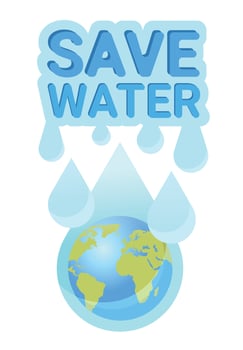 Save water concept, Infographic water eco illustration. vector
