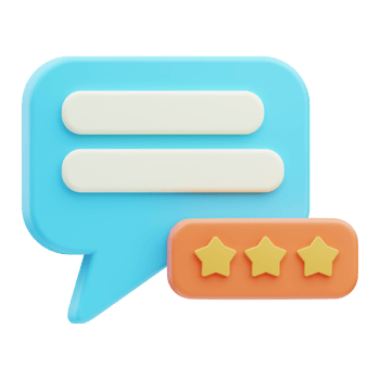 Ratting from user marketing 3D Illustration png