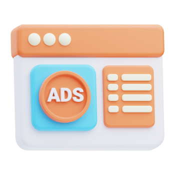 Web ads marketing 3D Illustration png