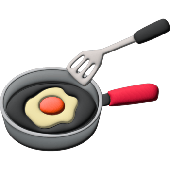 3d kitchenware cartoon style png