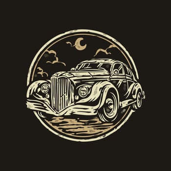 Vintage car logo with the title 'vintage car logo' vector