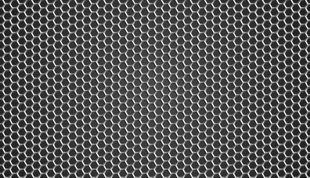 Metal hexagonal grid. Steel mesh background vector