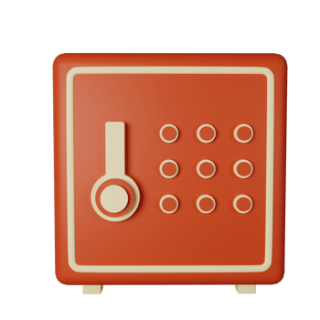 3d icon money box isolated on transparent background png