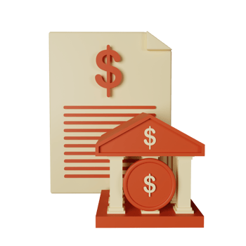 3d icon loan isolated on transparent background png