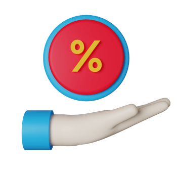 3d icon offer isolated on transparent background png