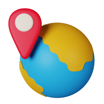 3d icon location isolated on transparent background png