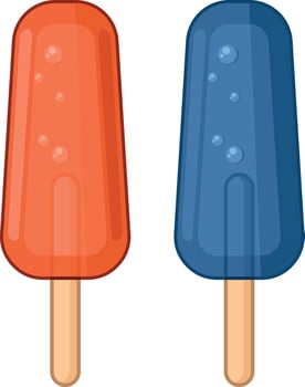 Ice Pop, Isolated Background. vector