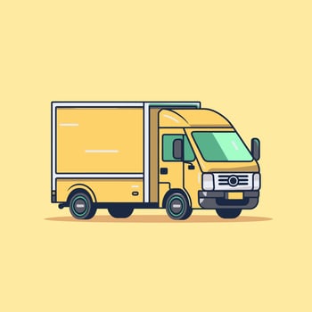 Delivery truck. Delivery service concept. Vector illustration.