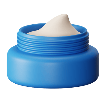 3d icon cream isolated on transparent background png
