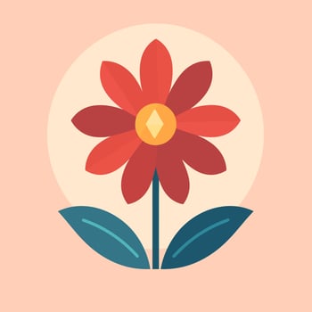Decorative flower icons in flat style. Spring plant silhouette collection. Floral clipart illustration vector