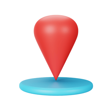 3d icon gps isolated on transparent background png