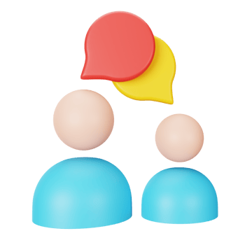 3d icon talk isolated on transparent background png